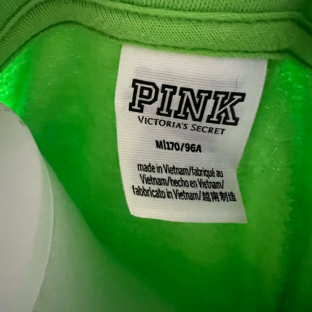 PINK Victoria's Secret Lime Green Half-Zip Sweater - Picture 3 of 3